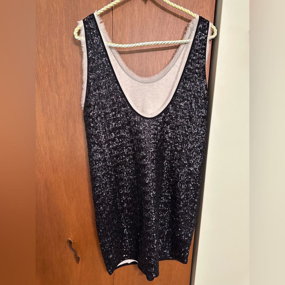 Wilfred Black Sequin Top